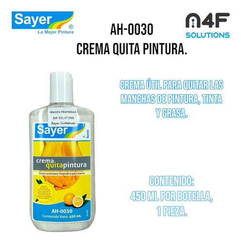 Sayer Crema Exfoliante Limpiadora Para Manos (450 Ml)