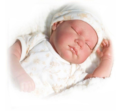 Imagem 1 de 2 de Boneca Bebê Reborn Olho Fechado Bege Baby Brink