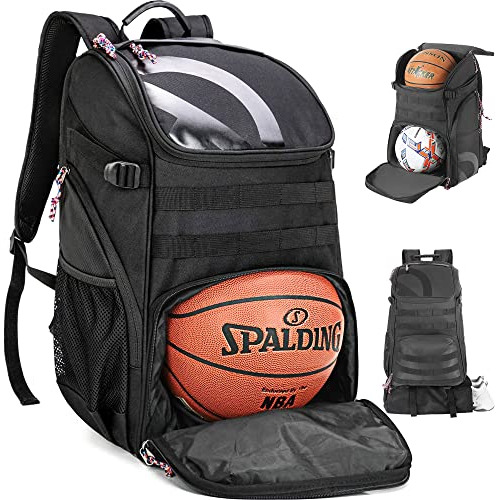 Large Basketball Backpack Bag With Ball Compartment And...