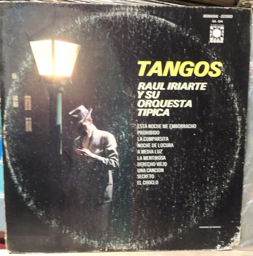 Tangos (vinilo) Raúl Iriarte Y Su Orquesta Típica