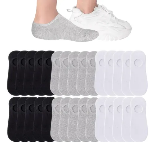 Granjero Gordo 6 Pares De Calcetines Invisibles Para Hombre, Antideslizantes, De Silicona, Con