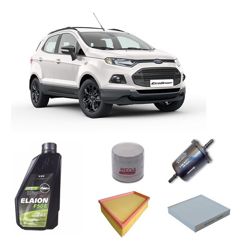 Kit De 4 Filtros Ford Ecosport Kinetic Wega Y Elaion 5w30 X4