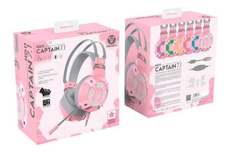 Audífonos 7.1 Captain hg11 Sakura Edition Rosado Gamer 