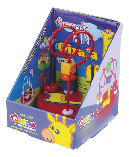 Imagem 3 de 6 de Brinquedo Pedagógico Educativo Aramado Mini Girafa Carlu