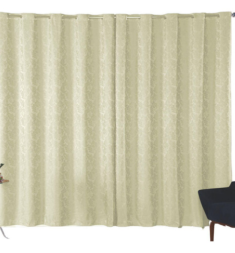 Cortina Sala Jacquard 6.00m X 2.60m Semi Blackout Requinte