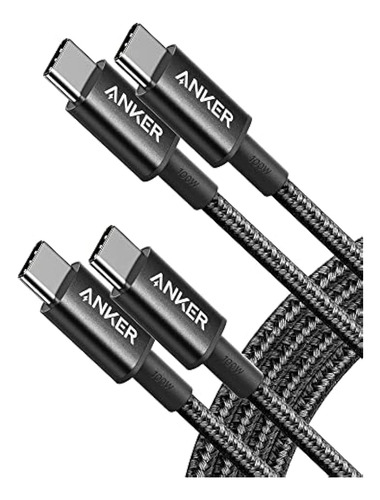 Cable Usb C A Usb C Anker 333 (6 Pies, 100 W, Paquete De 2),