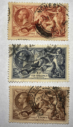 Sello Correo 1918 Gran Bretaña 3 Estampillas De Colección