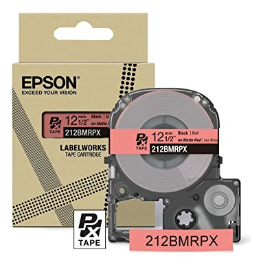 Epson Labelworks 212bmrpx: Cinta De Etiquetas Roja 1/2