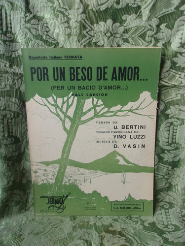 Partitura Antigua Por Un Beso De Amor Bertini Luzzi Vasin