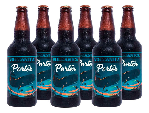 Pack Cerveza Volcánica Artesanal, 6 Botellas 500ml - Porter