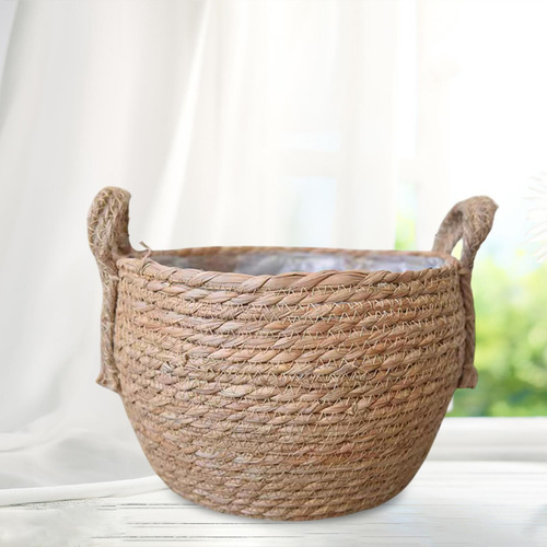 Cesta Tejida Para Maceta, Cubierta Para Maceta 24x24x19cm