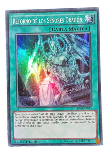 Yugioh Tcg Retorno De Los Señores Dragón Super Rare Original