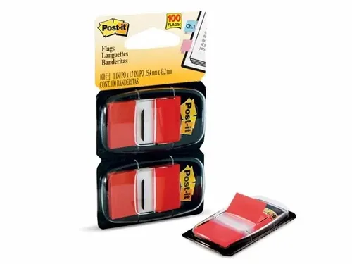 Banderitas Post-it Original Señaladores X 100u - Rojo | MercadoLibre