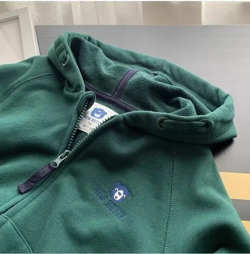 Sudadera Infantil Con Capucha Y Cremallera Cálida De Estilo