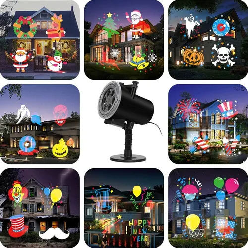 (10w) - Christmas Led Projector Lights,20 Slides Waterp...