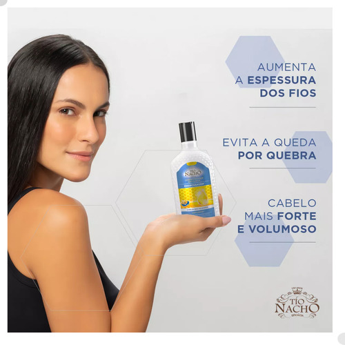 Shampoo Tío Nacho Antiqueda 415ml - Engrossador Mel