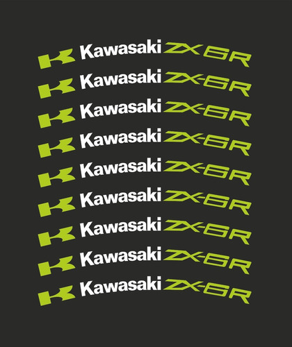 Adhesivos Llanta Kawasaki Zx 6r 2012  9 Unidades