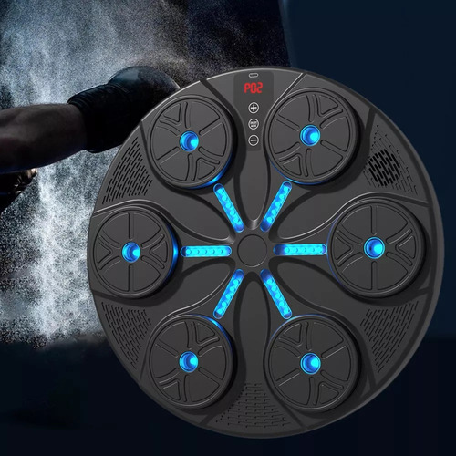 Máquina De Boxe De Música Eletrônico Parede Alvo Preto