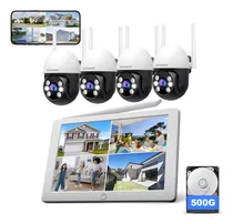 Comprar Dytimeem® 2mp Kit 4 Cámara De Seguridad Con Pantalla Nvr 500g Ptz Camaras Vigilancia Visión 350°detección De Movimiento,audio Bidireccional,ip66 Impermeable