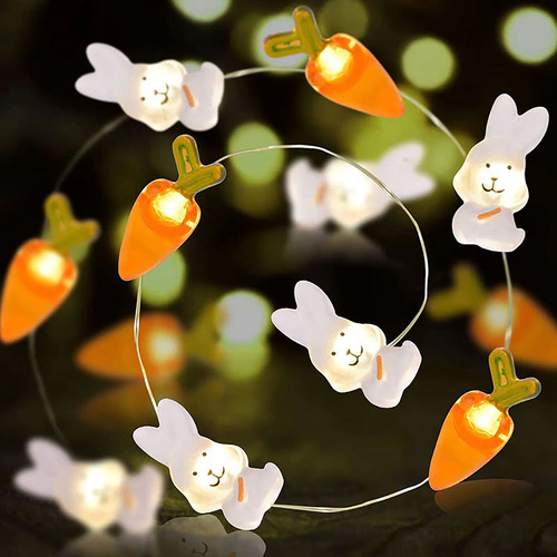 Luces Led Con Forma De Conejo De Pascua, 30 Luces, Batería D