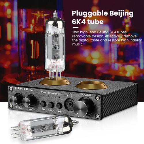 Pré-amplificador Valvulado Usb Aux Bluetooth Fone De Ouvido