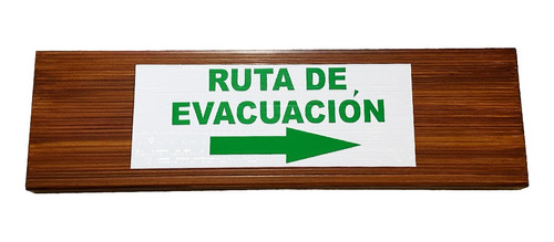 Señalamiento Letrero Decorativo Ruta De Evacuación 35x10cms