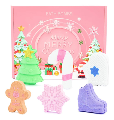 Bombas De Baño Navideñas Juego De 6 Bombas De Baño Hechas A