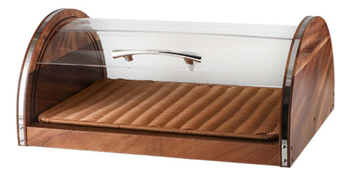 Vitrina De Madera , Contenedor De Pan, Tapa Transparente, M