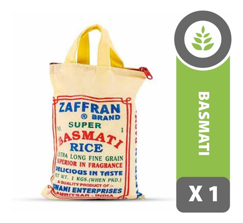 Zaffran Arroz Basmati X 1 Kilo Bolsa Con Cierre