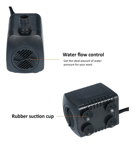Bomba De Água Led Ultra-quiet Plug Light 800l/h Submersível