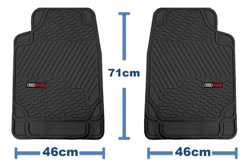 Par Tapetes Delanteros Logo Audi Q7 2021 2022 2023 2024 2025 Negro