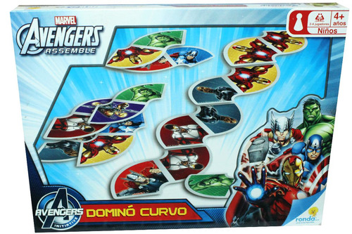 Domino Curvo Ronda Avengers Juego De Mesa 10426 Niños Famili