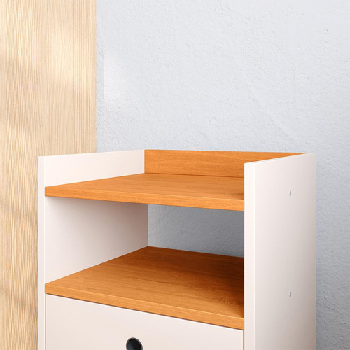 Sapateira Armário 18 Pares Calçado E Mesinha Criado Quarto Cor Off white/Cinamomo