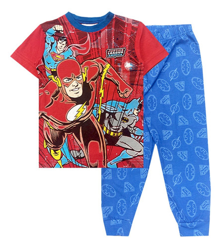 Pijama Niño Intantil Justice League Rojo/azul