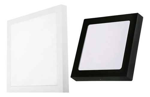 Kit de lámpara de techo LED de 18 W y 24 W con revestimiento negro cuadrado