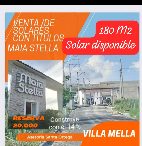 Solar Disponible De 180 M2 En Residencial Maia Stella 