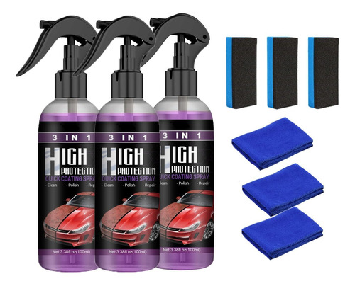 3 In 1 High Protection Quick Car Coating Spray,car Coating