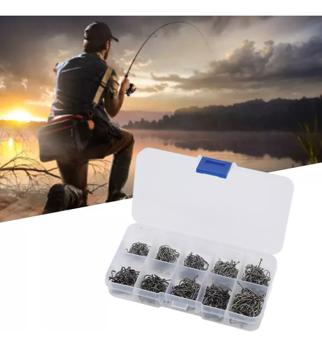 Juego De Anzuelos Negros Para Pescar Carpas Negras, Número 1