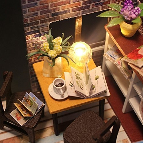 Casa De Muñecas De Madera Miniatura Kit De Casa Diy Habitac