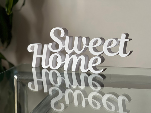 Palabra Decorativa Frase Sweet Home (encimadas) Personaliz.