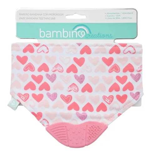 comprar Babero Bandana Con Mordedor Para Bebé