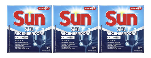 Sun Sal Regeneradora Antisarro Para Lavavajilla 3 X 1 Kg