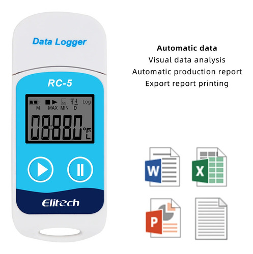 Data Logger Usb Temperatura Para Cadena De Frio Rc-5 Elitech