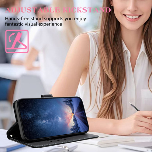 Funda De Piel Sintética Para Xiaomi Poco C65/c55 Rfid, Ranura, Tapa Abatible, Soporte