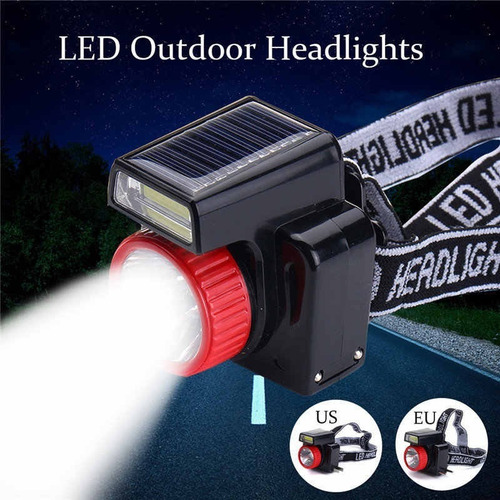 Imagen 3 de 5 de Linterna Minera Solar Camping Caza Recargable