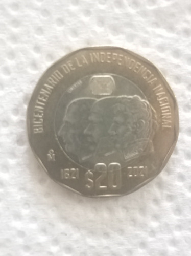 Moneda De Colección De 20 Pesos Bicentenario Independencia