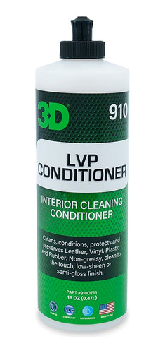 3d Lvp Conditioner Acondicionador De Piel, Vinil Y Plásticos