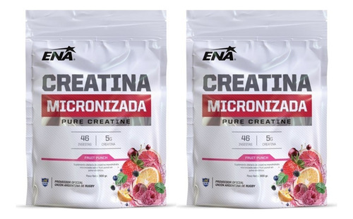 Pack X2 Creatina Micronizada Frutilla X 300gr