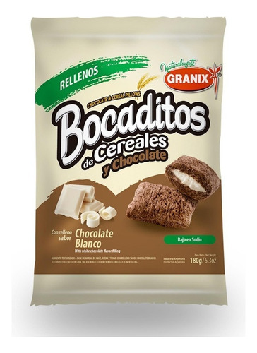 Almohaditas Rellanas Con Chocolate Blanco X 4 K Granix