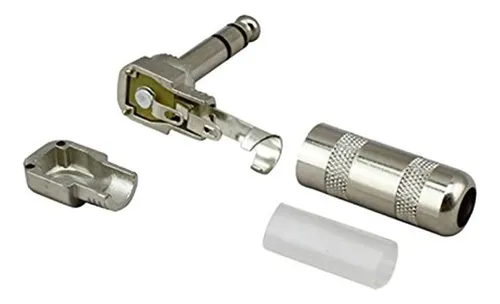2pack 6,35 Mm (1/4 ) Huasen Conector Macho De Audio Estéreo